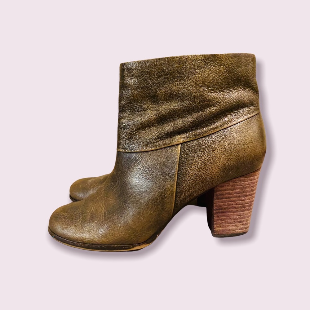 Cole Haan Nike Air Distressed Bronze Booties, Size 8B - Picture 3 of 11